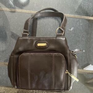 Elegant Brown Leather Handbag